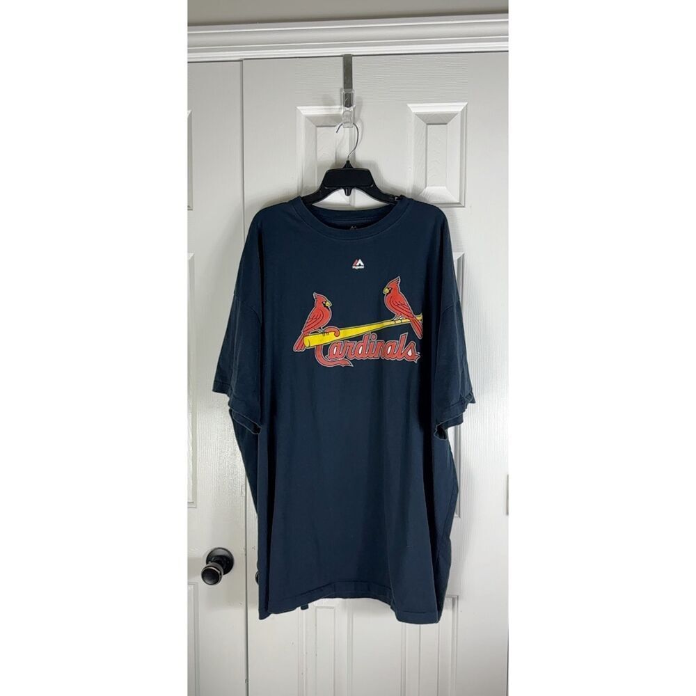 Majestic Cardinals Men’s Navy Shirt Size 5XL